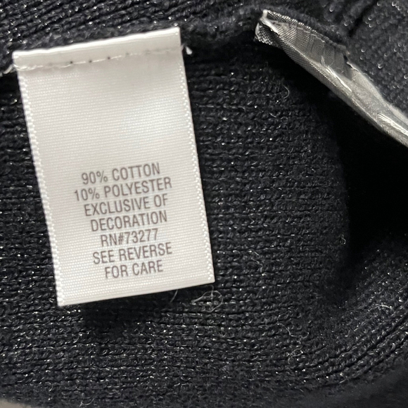 Dana Buchman Black Sequin Trimmed Open Cardigan Large NWOT - Picture 9 of 9